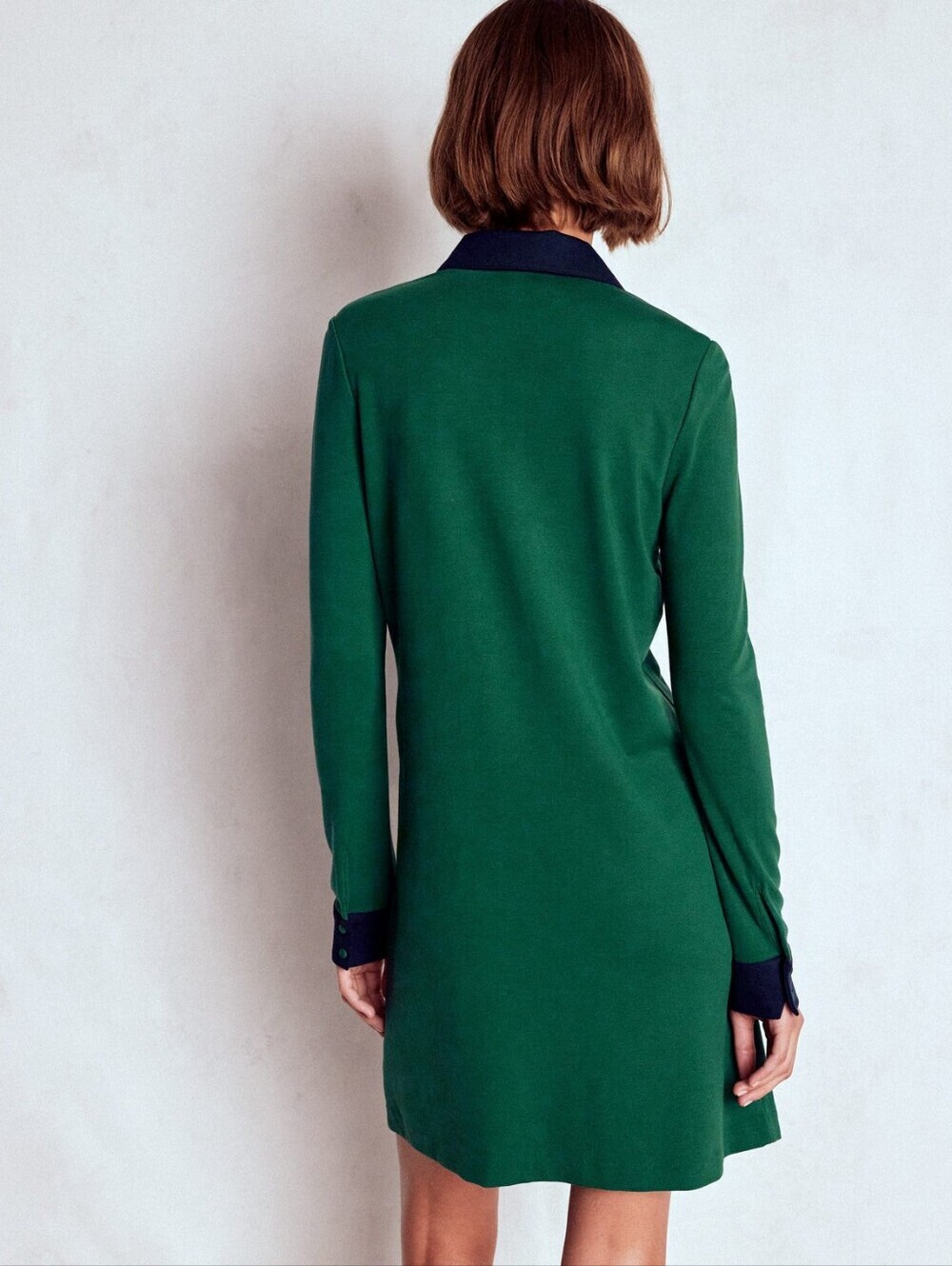 NWT Boden Georgina Ponte T-Shirt Mini Dress Green Blue Sz 8 Casual Boho Feminine - Picture 5 of 14